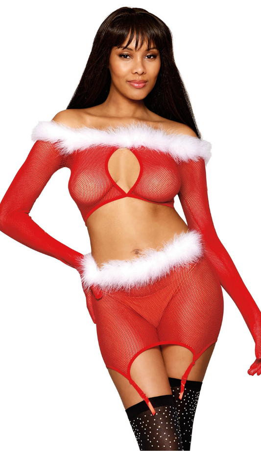 Santa Two-Piece  - Fishnet