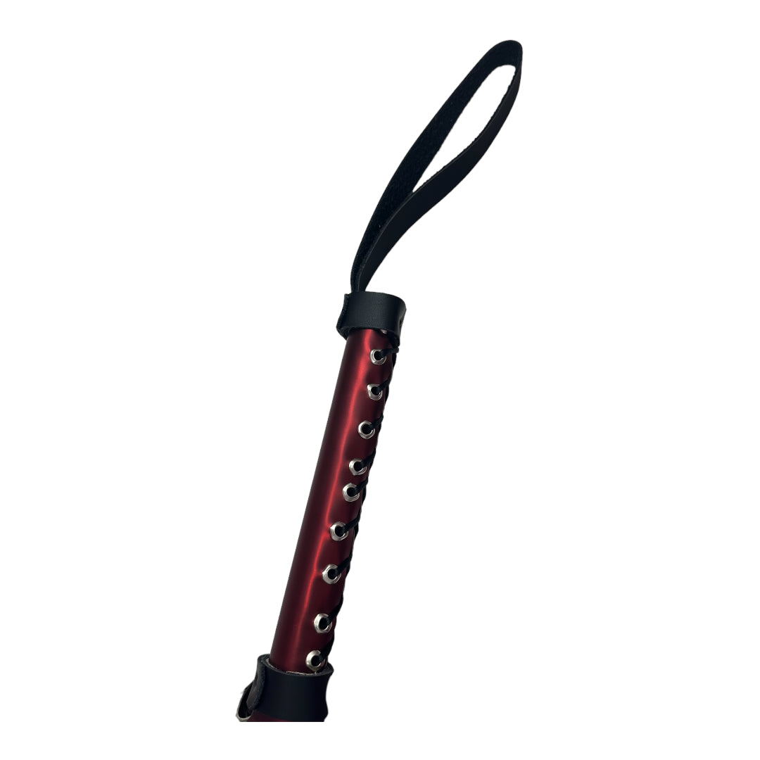 Burgundy Flogger With Black Lace
