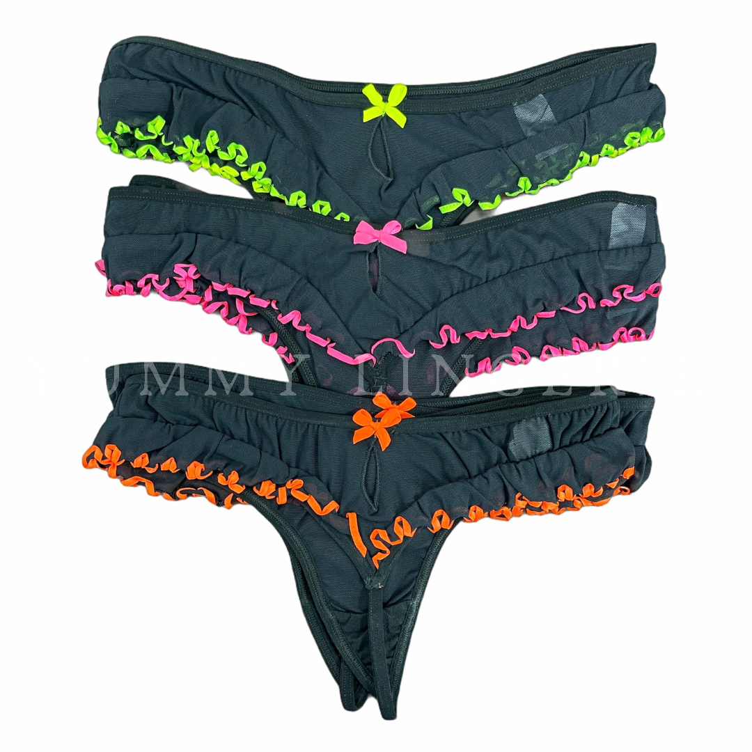 Neon Rouched G-Thong